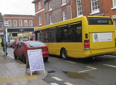 back of yellow bus