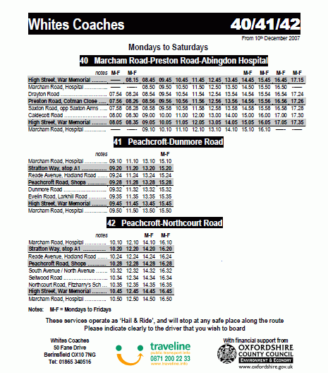 yellow bus timetable