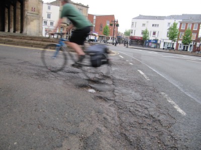 Pots holes and rough road