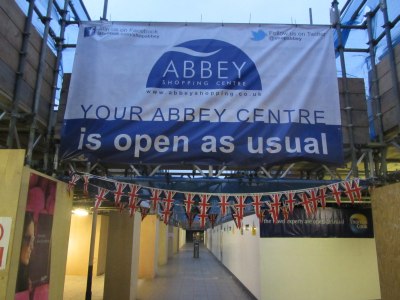Demolition at the Abbey Shopping Centre