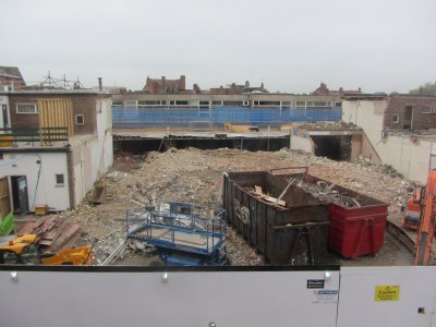 Demolition at the Abbey Shopping Centre