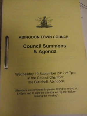 Abingdon Town Council Meeting