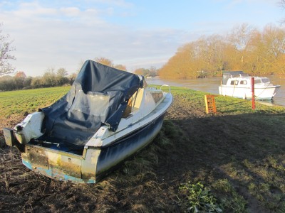 Boat left high and dry