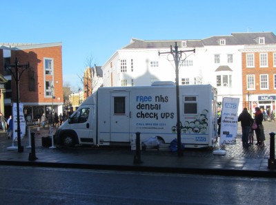 NHS dental checkup van