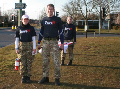 Royal Navy Medics carry stretcher