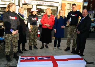 Royal Navy Medics carry stretcher