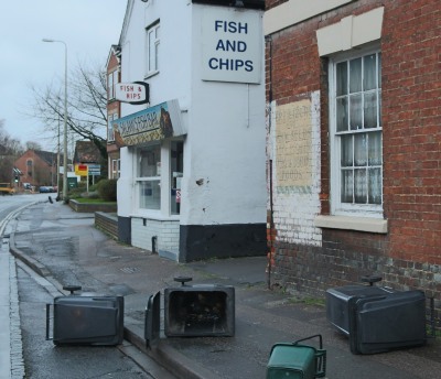 Wind blown bins