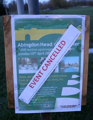 Rowing Cancelled
