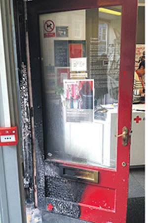 charity shop set alight