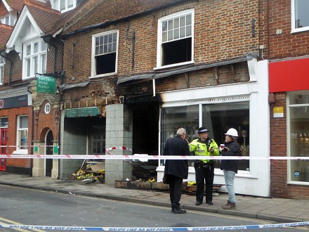 charity shop set alight