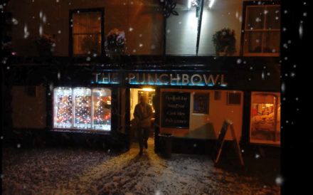 Snowfall outside The Punchbowl